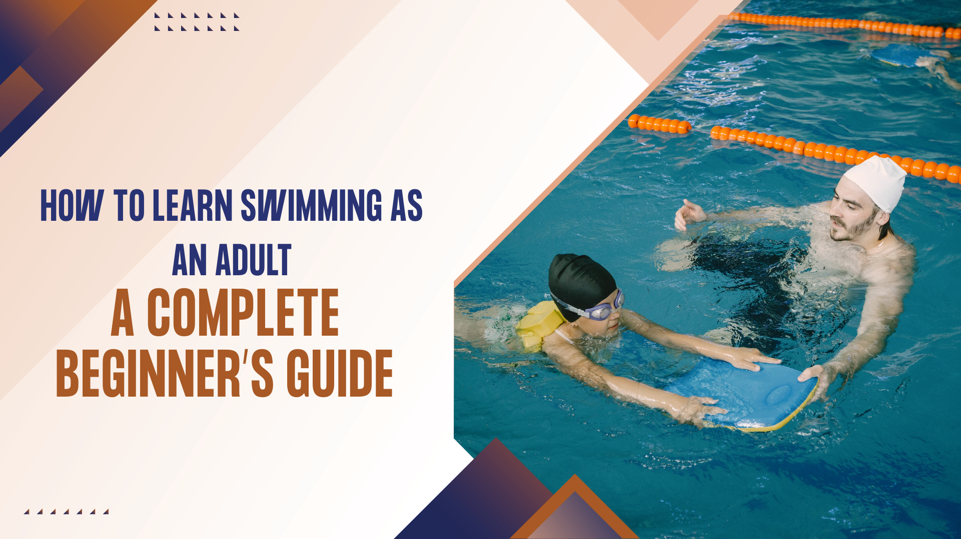 Adult learning swimming at swimming classes in Jaipur